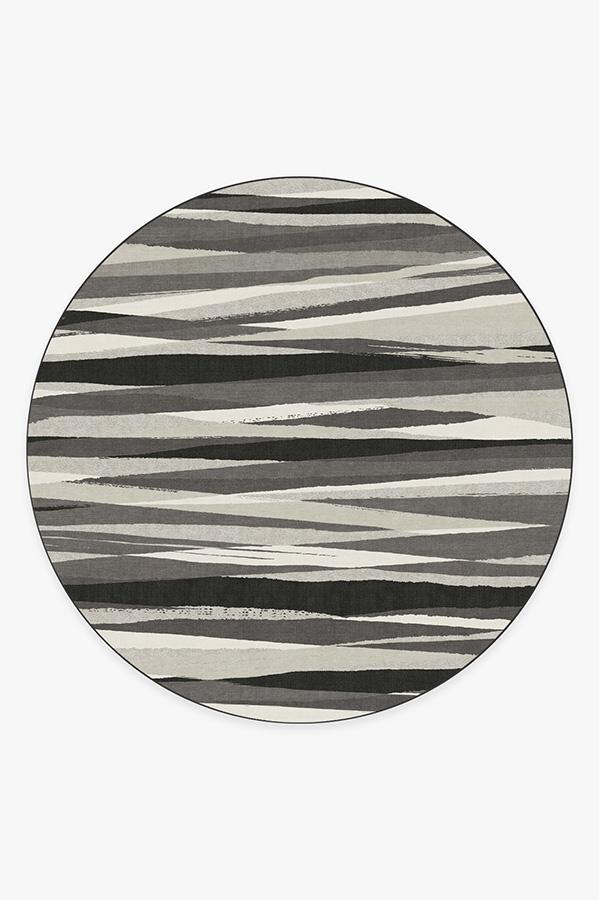 Meridian Smoke Rug 8' Round | Stain-Resistant