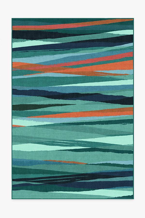 Meridian Turquoise Rug 6'x9' | Stain-Resistant