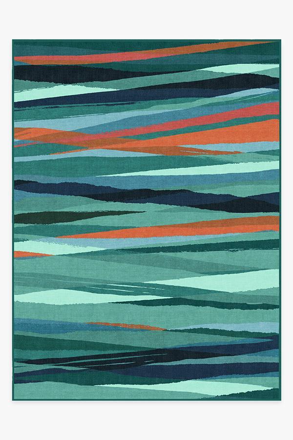 Meridian Turquoise Rug 9'x12' | Stain-Resistant