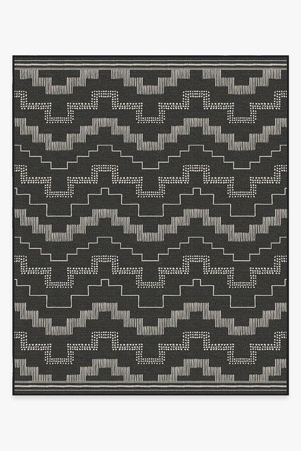 Outdoor Meseta Black Rug 8'x10' | Stain-Resistant