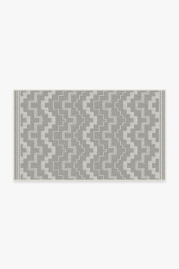 Outdoor Meseta Grey Rug 3'x5' | Stain-Resistant