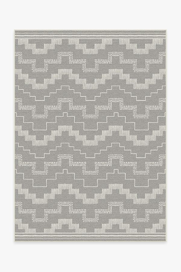 Outdoor Meseta Grey Rug 5'x7' | Stain-Resistant
