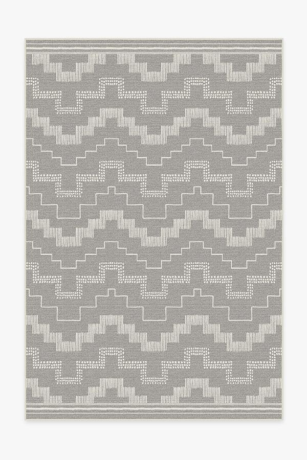 Outdoor Meseta Grey Rug 6'x9' | Stain-Resistant