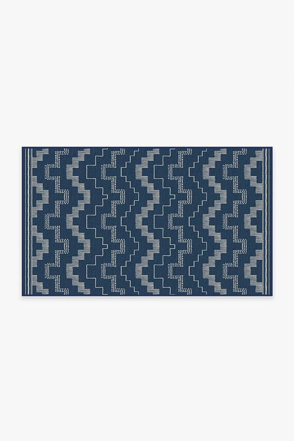 Outdoor Meseta Navy Rug 3'x5' | Stain-Resistant
