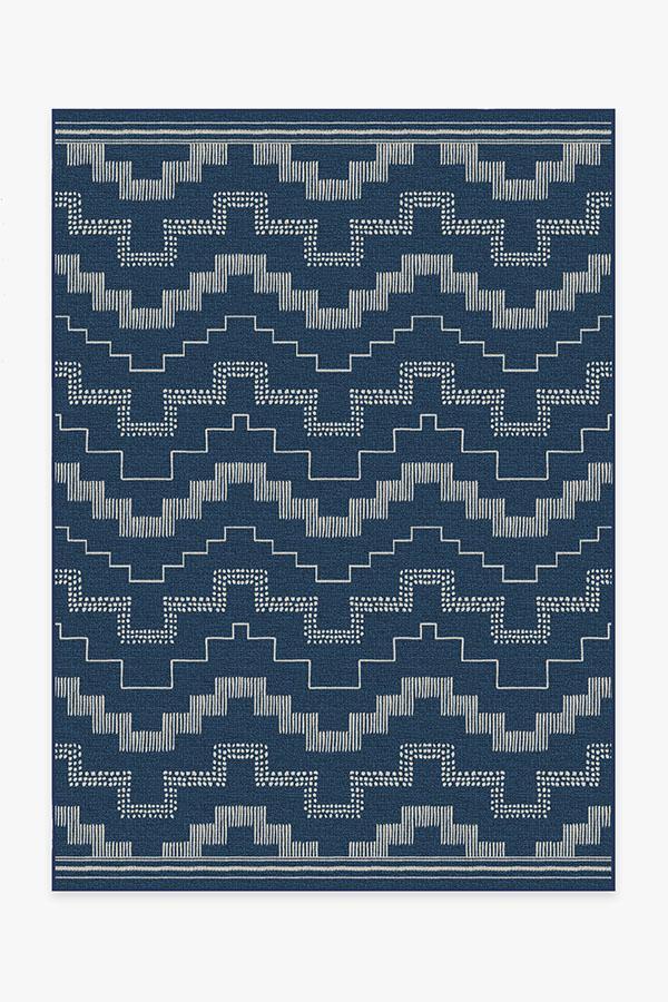 Outdoor Meseta Navy Rug 5'x7' | Stain-Resistant