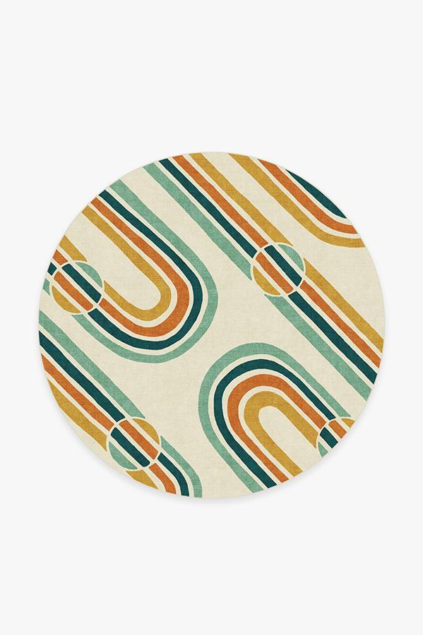 Metro Multicolor Rug 6' Round | Stain-Resistant