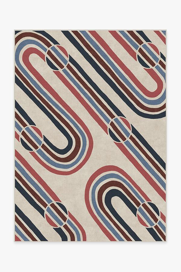 Metro Red Rug 5'x7' | Stain-Resistant