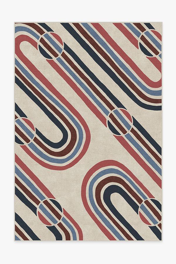 Metro Red Rug 6'x9' | Stain-Resistant