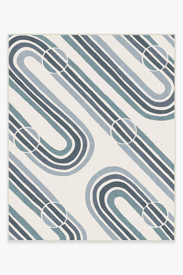 Metro Slate Blue Rug 8'x10' | Stain-Resistant