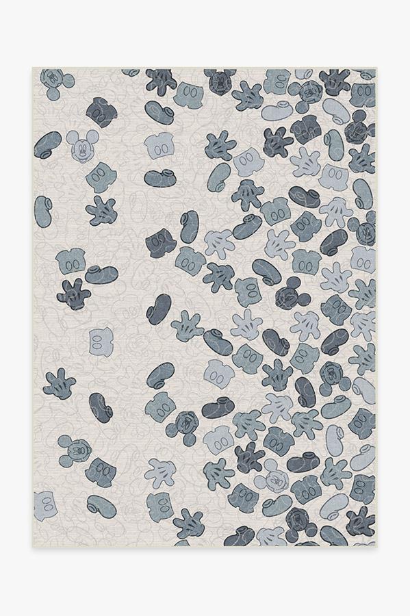 Mickey All Over Slate Blue Rug 5'x7' | Stain-Resistant