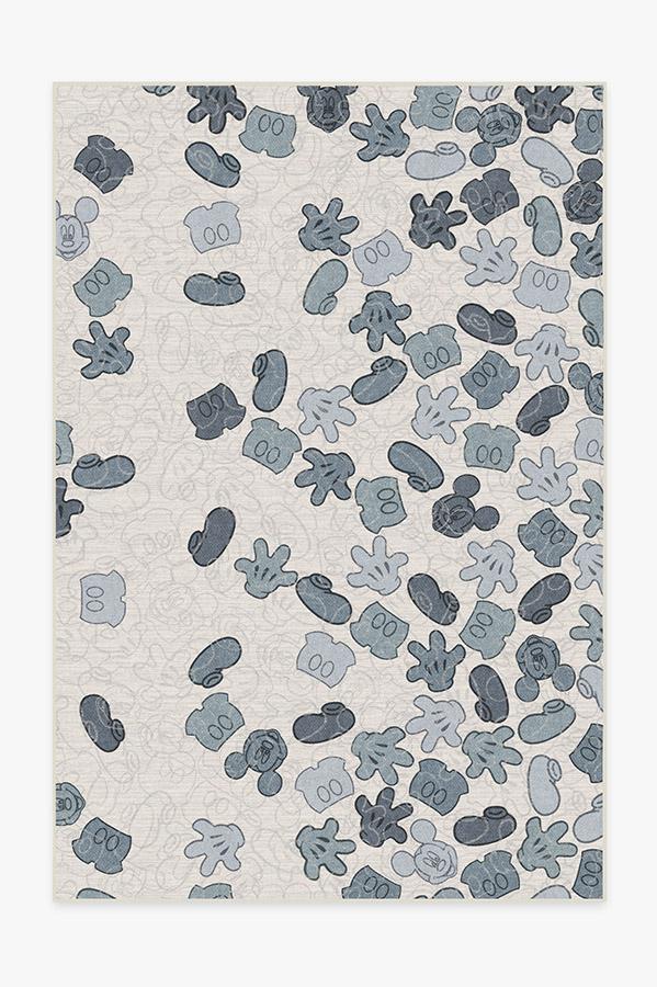 Mickey All Over Slate Blue Rug 6'x9' | Stain-Resistant
