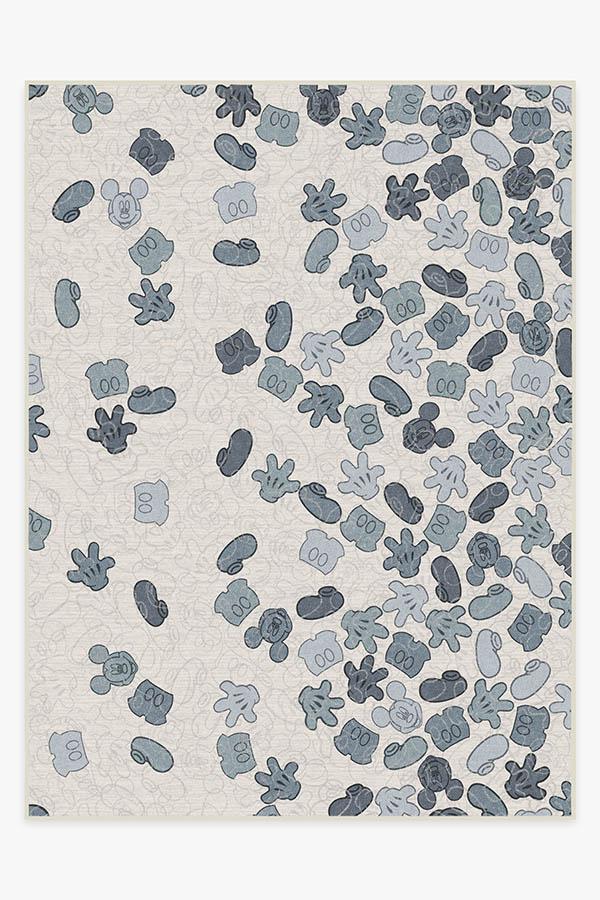 Mickey All Over Slate Blue Rug 9'x12' | Stain-Resistant