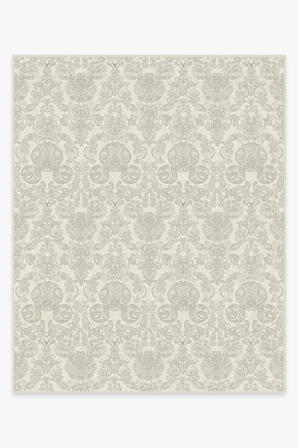 Mickey Damask Light Grey Rug 8'x10' | Stain-Resistant