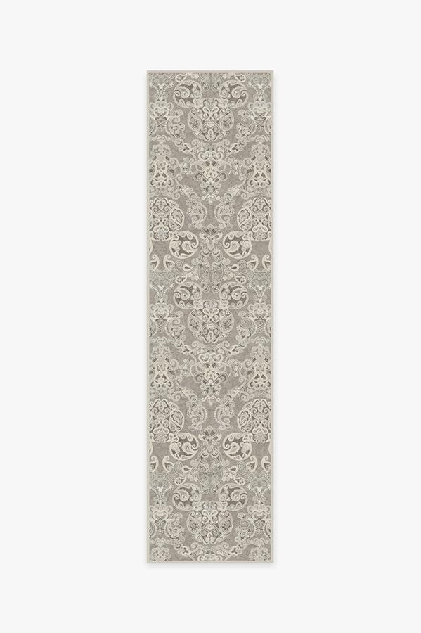 Mickey Damask Stone Rug 2.5'x10' | Stain-Resistant