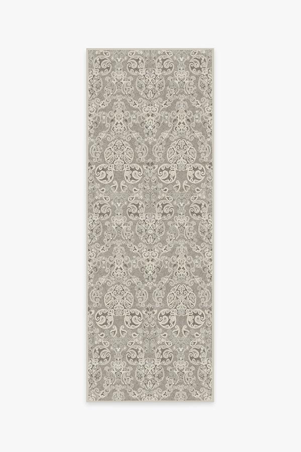 Mickey Damask Stone Rug 2.5'x7' | Stain-Resistant