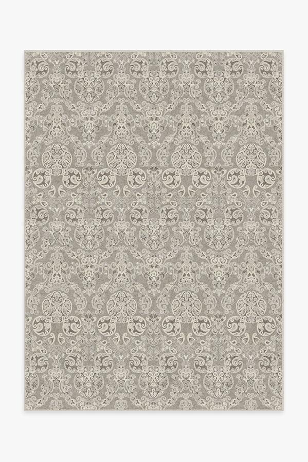 Mickey Damask Stone Rug 5'x7' | Stain-Resistant