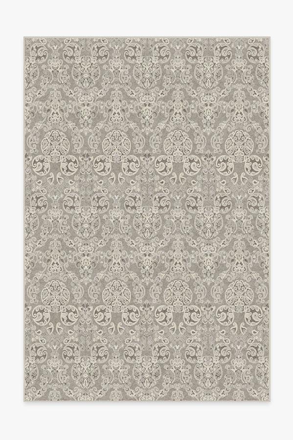 Mickey Damask Stone Rug 6'x9' | Stain-Resistant