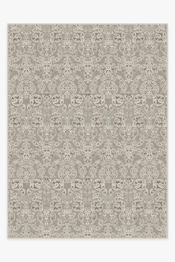 Mickey Damask Stone Rug 9'x12' | Stain-Resistant