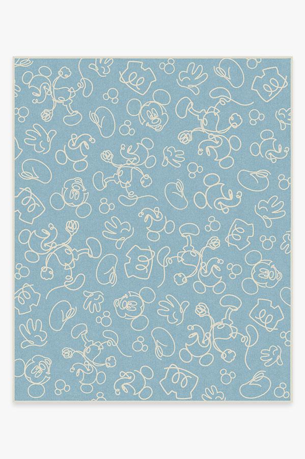 Mickey Doodles Blue Rug 8'x10' | Stain-Resistant