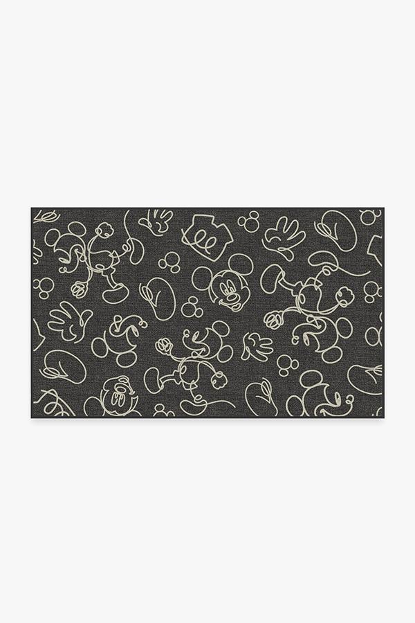Mickey Doodles Onyx Rug 3'x5' | Stain-Resistant
