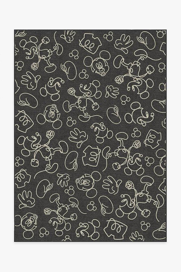 Mickey Doodles Onyx Rug 5'x7' | Stain-Resistant