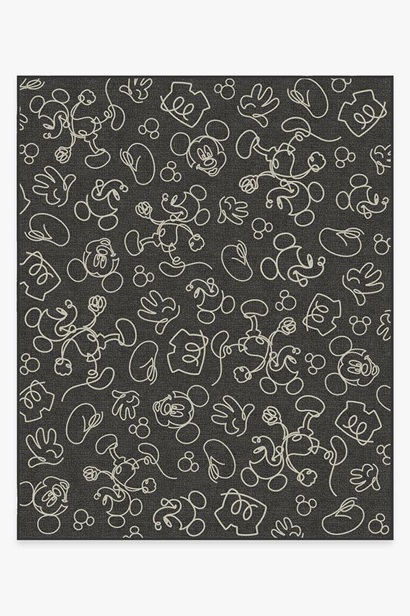 Mickey Doodles Onyx Rug 8'x10' | Stain-Resistant