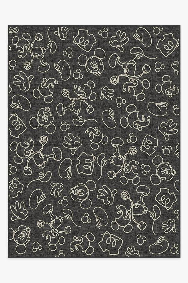 Mickey Doodles Onyx Rug 9'x12' | Stain-Resistant