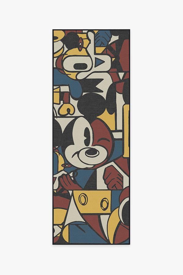 Mickey & Friends Multicolor Rug 2.5'x7' | Stain-Resistant