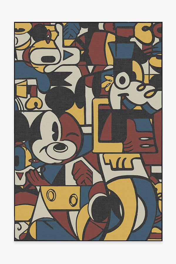 Mickey & Friends Multicolor Rug 6'x9' | Stain-Resistant