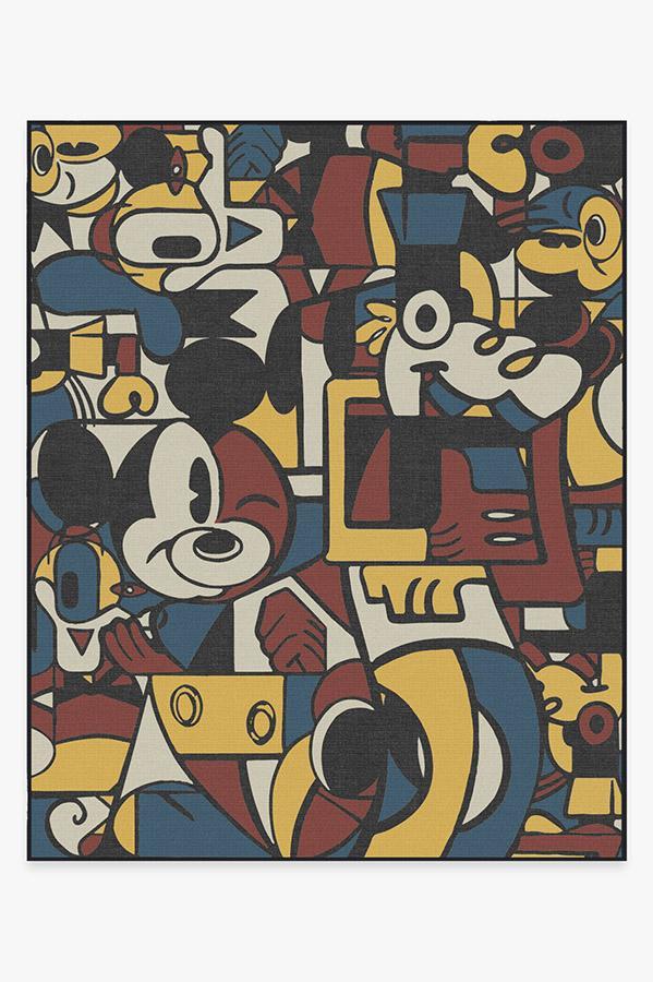 Mickey & Friends Multicolor Rug 8'x10' | Stain-Resistant