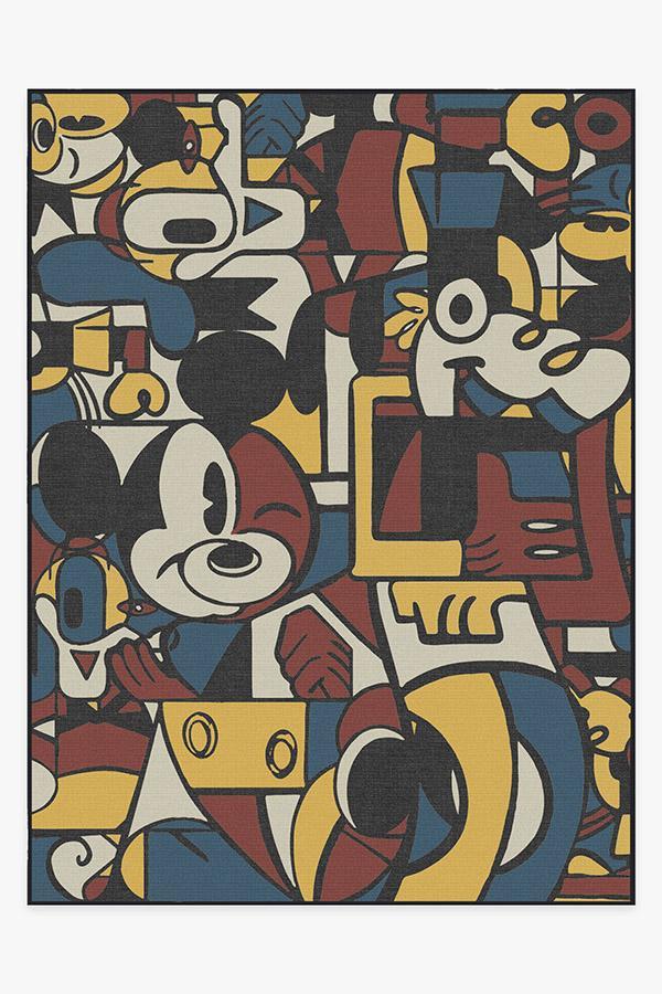 Mickey & Friends Multicolor Rug 9'x12' | Stain-Resistant