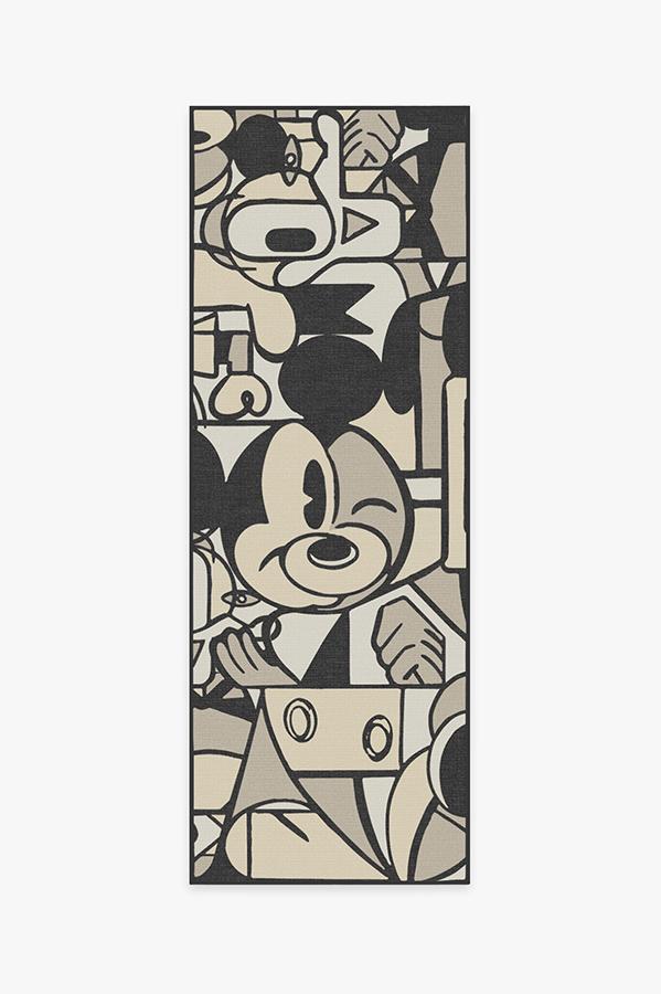 Mickey & Friends Warm Grey Rug 2.5'x7' | Stain-Resistant