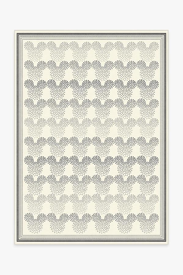 Mickey Ombre Black & White Rug 5'x7' | Stain-Resistant