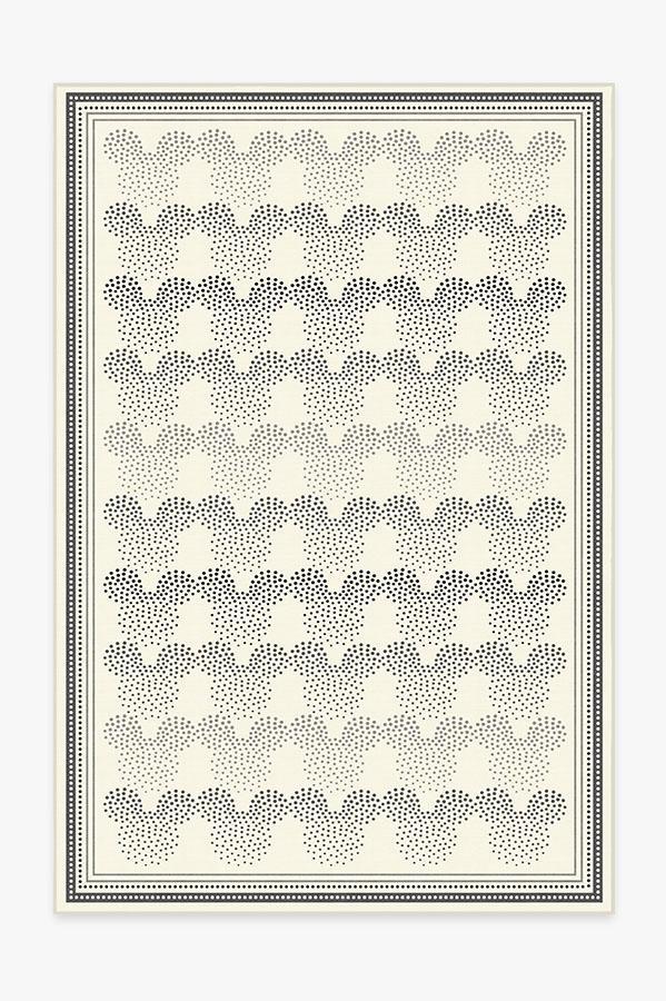 Mickey Ombre Black & White Rug 6'x9' | Stain-Resistant