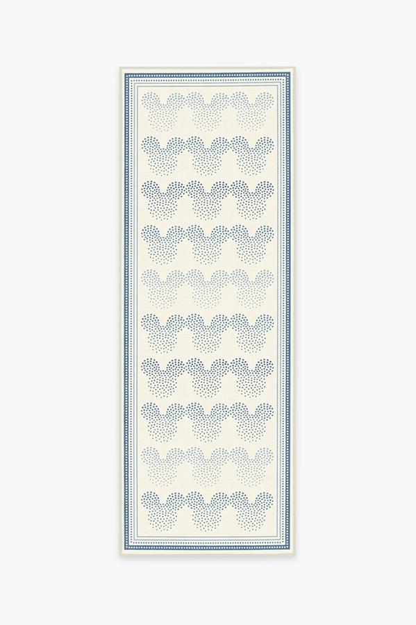 Mickey Ombre Blue Rug 2.5'x7' | Stain-Resistant