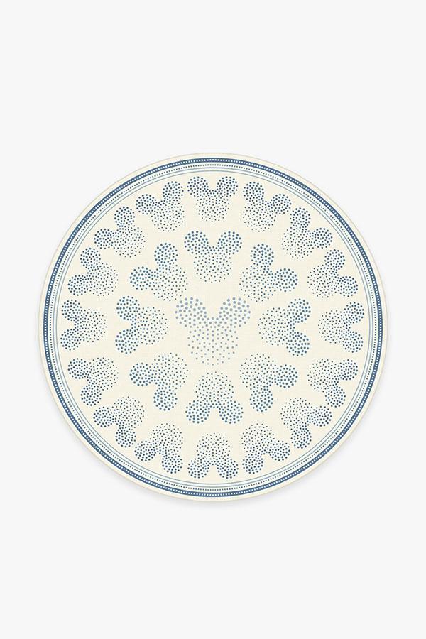 Mickey Ombre Blue Rug 6' Round | Stain-Resistant