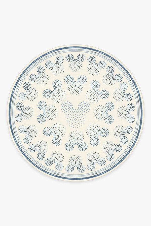 Mickey Ombre Blue Rug 8' Round | Stain-Resistant
