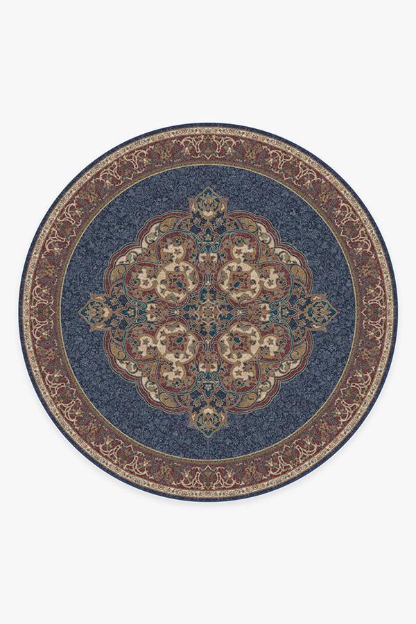 Mickey Persian Sapphire Rug 8' Round | Stain-Resistant