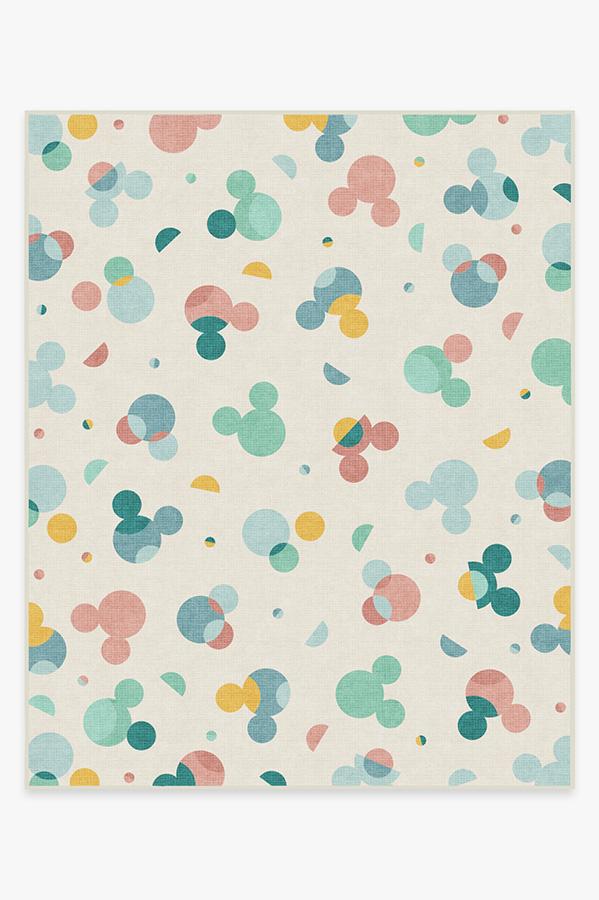 Mickey Polka Dots Multicolor Rug 8'x10' | Stain-Resistant
