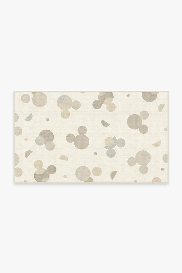 Mickey Polka Dots Natural Rug 3'x5' | Stain-Resistant