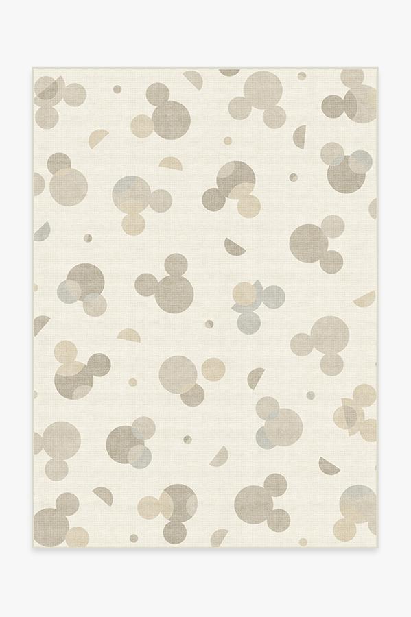 Mickey Polka Dots Natural Rug 5'x7' | Stain-Resistant