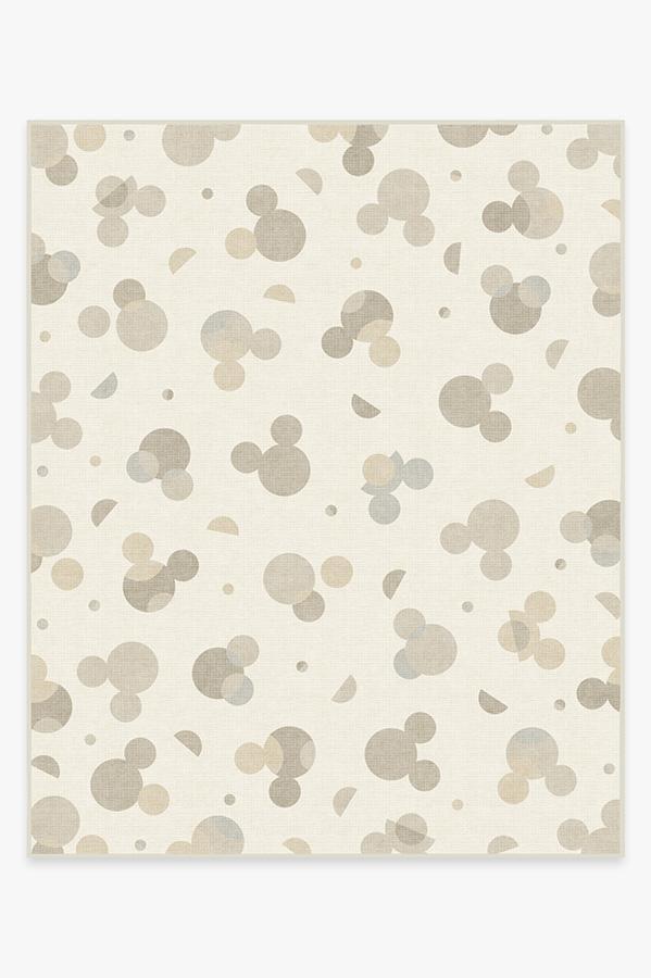 Mickey Polka Dots Natural Rug 8'x10' | Stain-Resistant