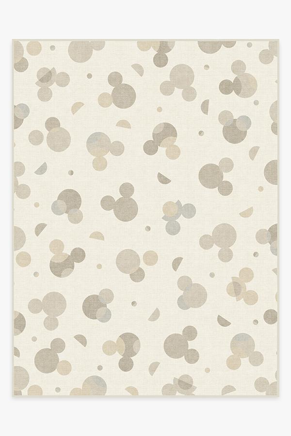 Mickey Polka Dots Natural Rug 9'x12' | Stain-Resistant