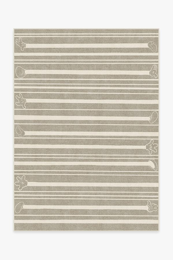 Mickey Stripes Stone Rug 5'x7' | Stain-Resistant