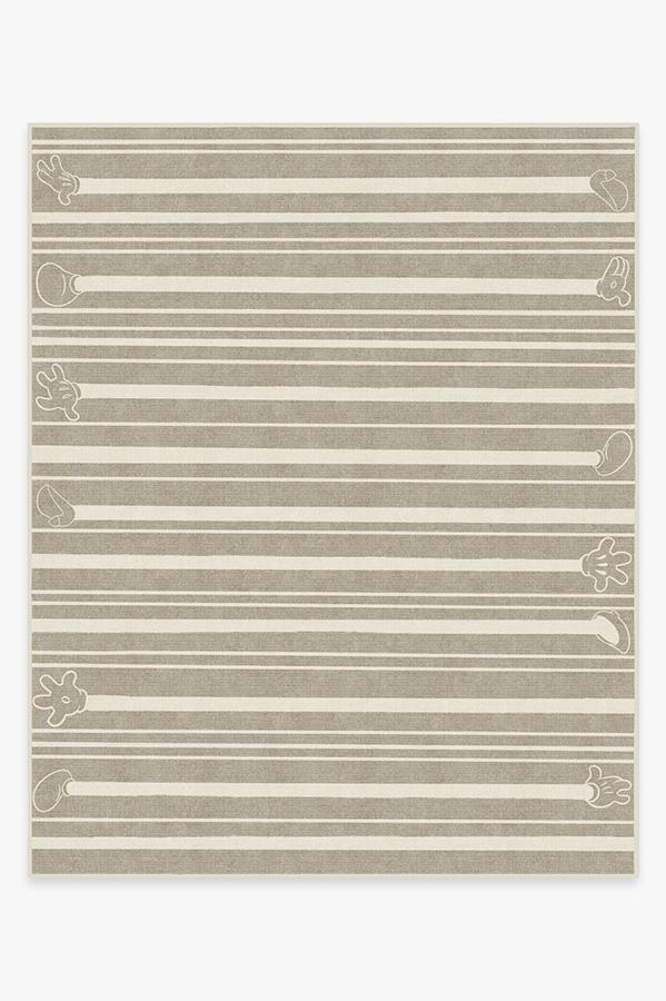 Mickey Stripes Stone Rug 8'x10' | Stain-Resistant