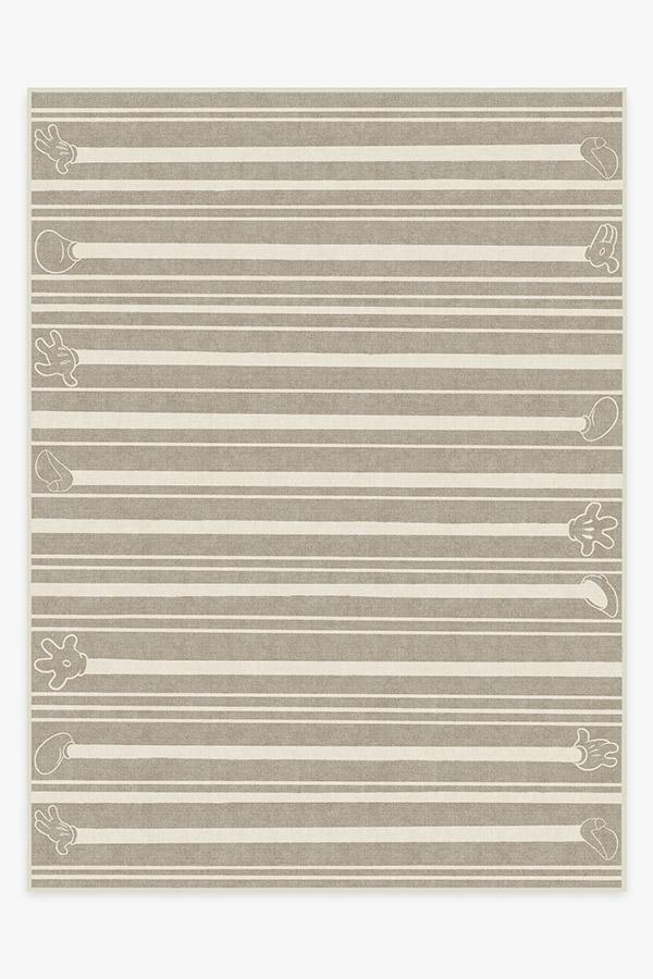 Mickey Stripes Stone Rug 9'x12' | Stain-Resistant