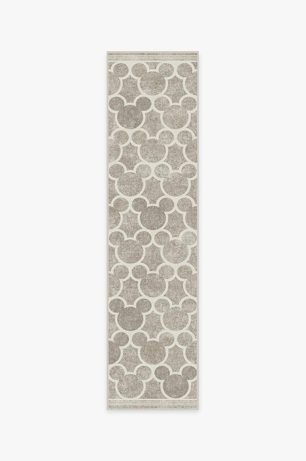 Mickey Trellis Ash Grey Rug 2.5'x10' | Stain-Resistant