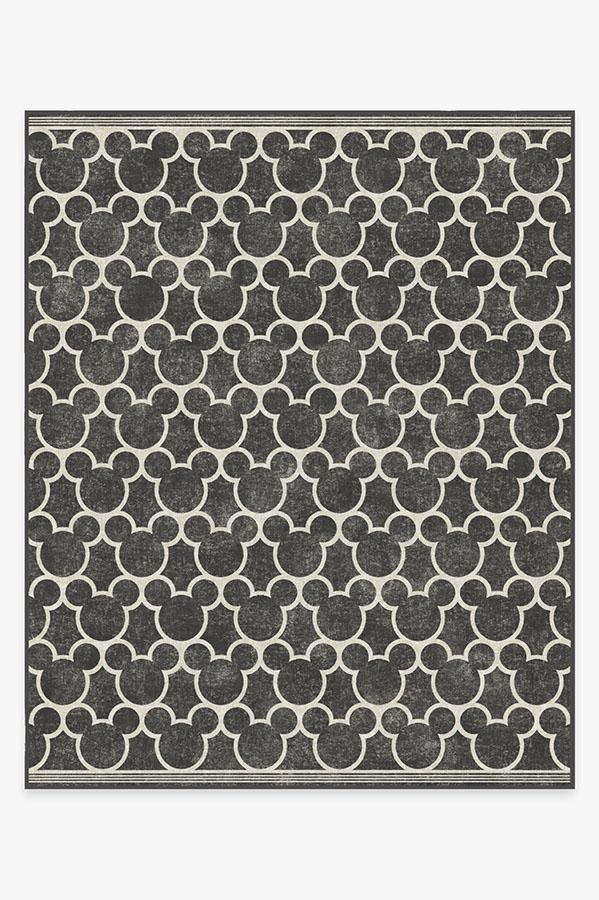 Mickey Trellis Black Rug 8'x10' | Stain-Resistant