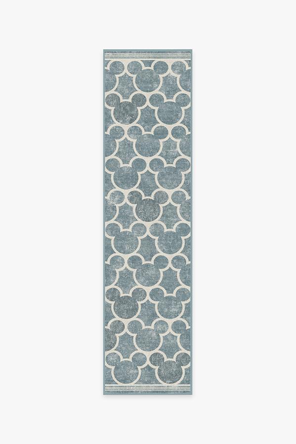 Mickey Trellis Slate Rug 2.5'x10' | Stain-Resistant
