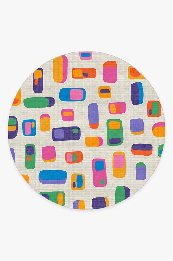 Mimmo Multicolor Rug 8' Round | Stain-Resistant